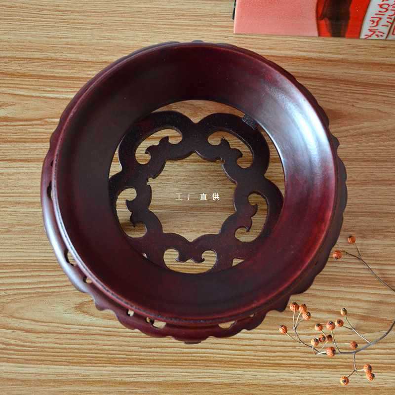 实木天然葫芦底座摆件核桃水晶球葫芦座葫芦托奇石托架底座文玩木-阿