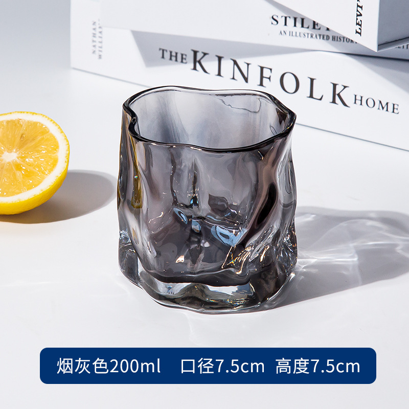 Ins Style Twisted Glass Good-looking Tea Cup Coffee Breakfast Milk Wine Glass Small Gift for Free Wholesale