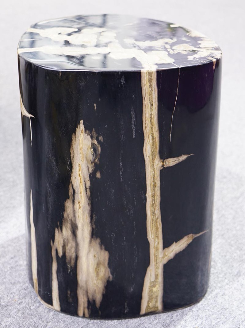 石桌石凳木化石硅化木摆件底座摆台家用别墅桌子石墩子