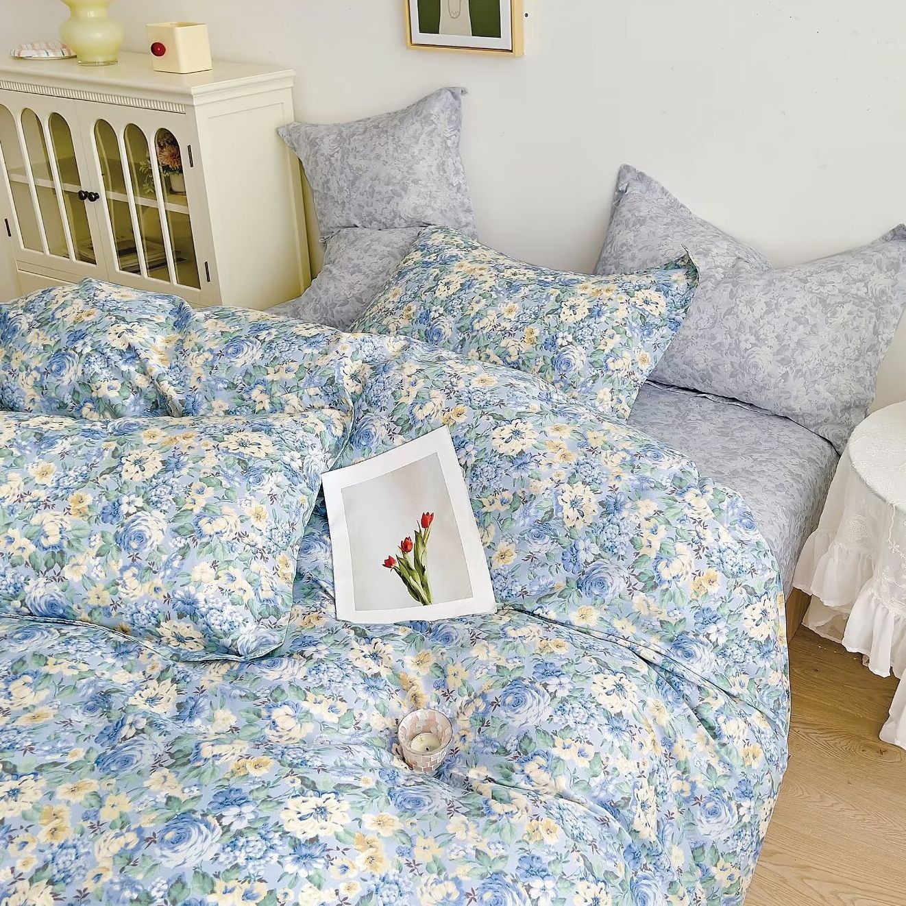 全棉布料清仓处理纯棉床品面料小布头田园碎花手工DIY1.6米幅宽