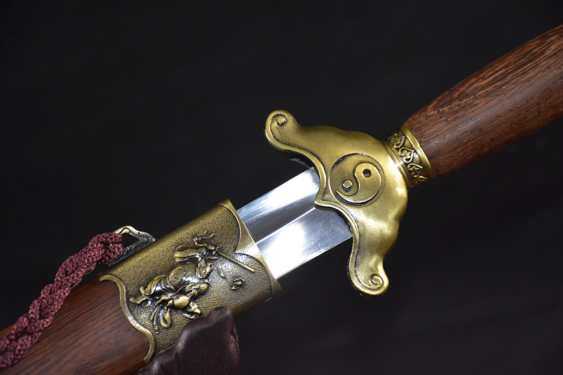 龙泉华影刀剑华影一体武术剑工艺品软剑手工不锈钢太极剑未开刃