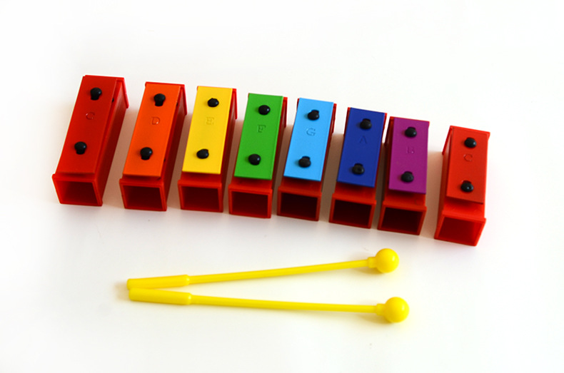 8音分体铝板琴奥尔夫儿童打击乐器八音打琴敲琴彩色八音琴8音敲琴