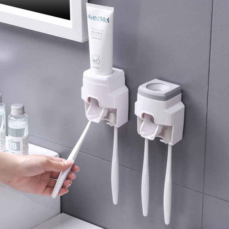 Punch-Free Wall Hanging Automatic Toothpaste Dispenser