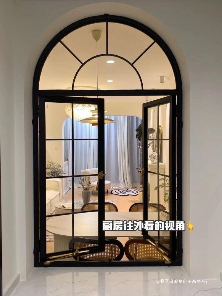 定 制法式复古铁艺窗室内隔断窗户阁楼装饰艺术长虹玻璃平开固定