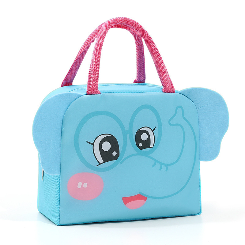 Cross-Border Hot Selling Cartoon Bento Bag Cute Children with Rice Thermal Insulated Lunch Bag Portable Lunch Box Bag Wholesale