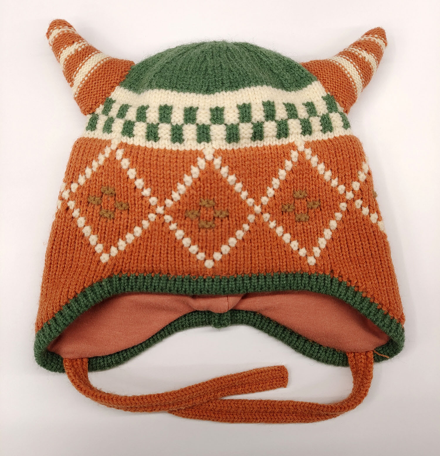 Dudula Knitted Hat Earmuffs Hat Children Hat Winter Warm Hat Jacquard Small Horn Earmuffs Hat