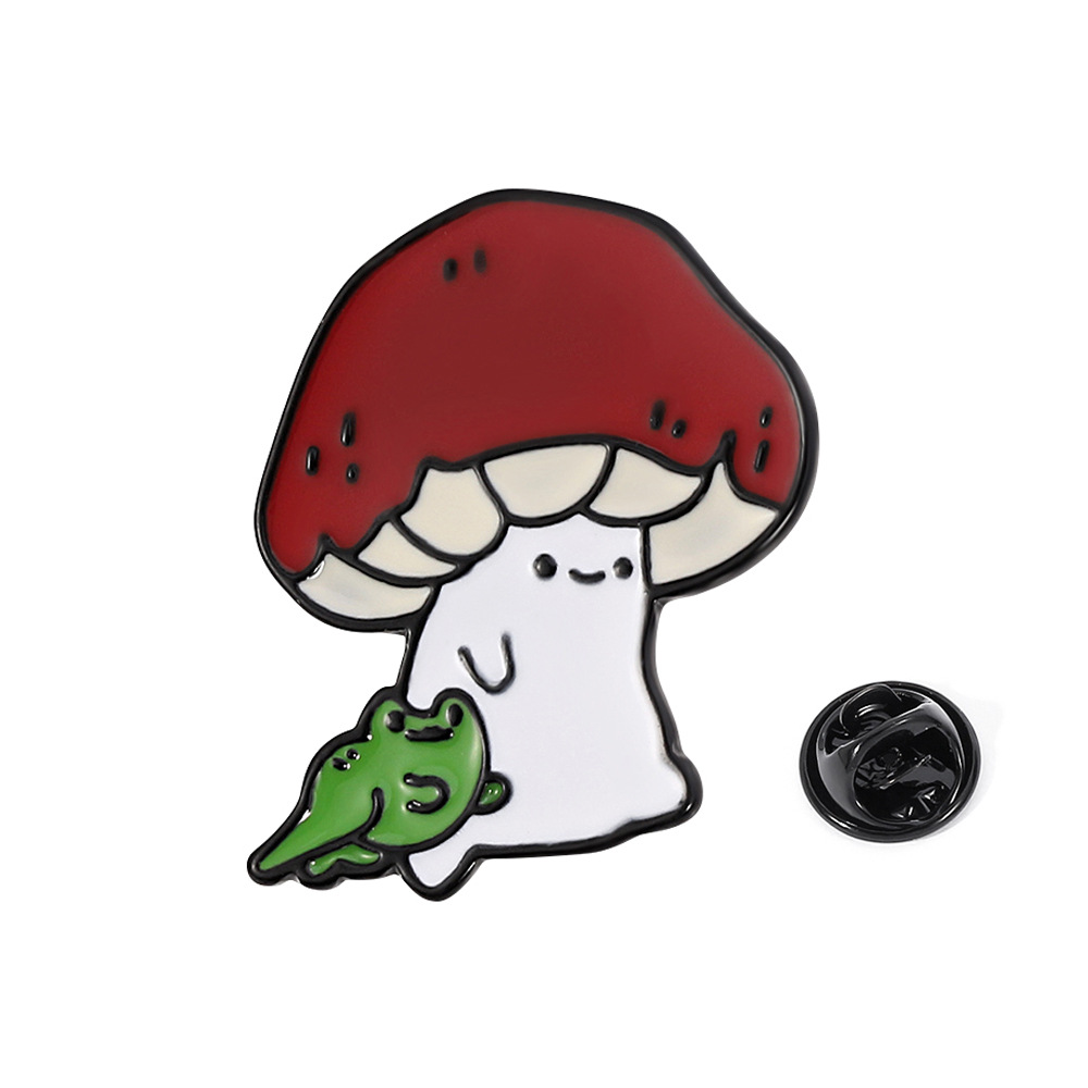 跨境新款热卖经典游戏超级玛丽系列蘑菇滴油胸针动漫徽章饰品批发
