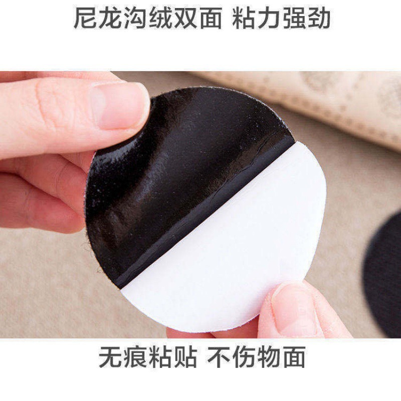 round and Square Adhesive Velcro Magic Strap Lazy Sofa Bed Sheet Stickers Sofa Paste Magic Tape Black and White