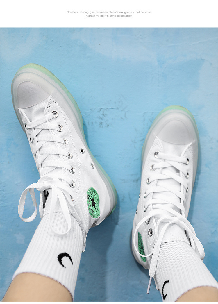 莆田鞋尔匡威莱斯女鞋1970s白绿果冻底小白鞋男鞋高帮帆布鞋情侣