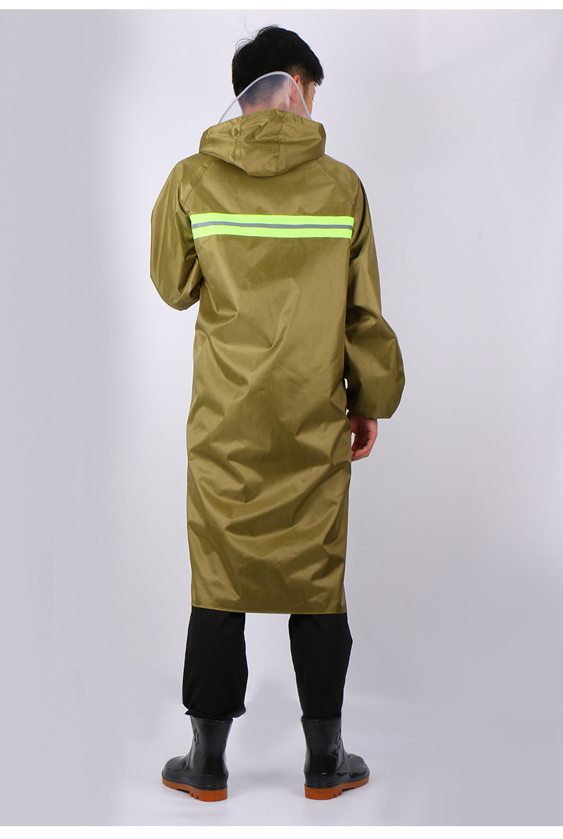 反光雨衣成人时尚徒步劳保加厚雨衣 电动车摩托车雨披连体长雨衣