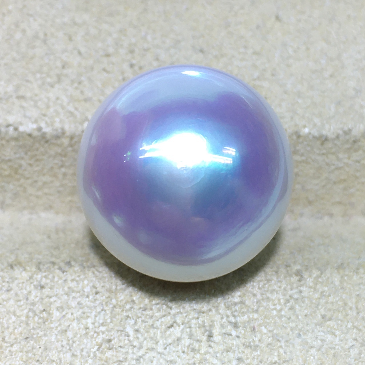 大尺寸天然海水澳白南洋珍珠 直径18-19mm饱满圆强光正面干净