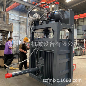 100型立式易拉罐打包机 双缸编织袋废纸打包机 自动塑料瓶打包机