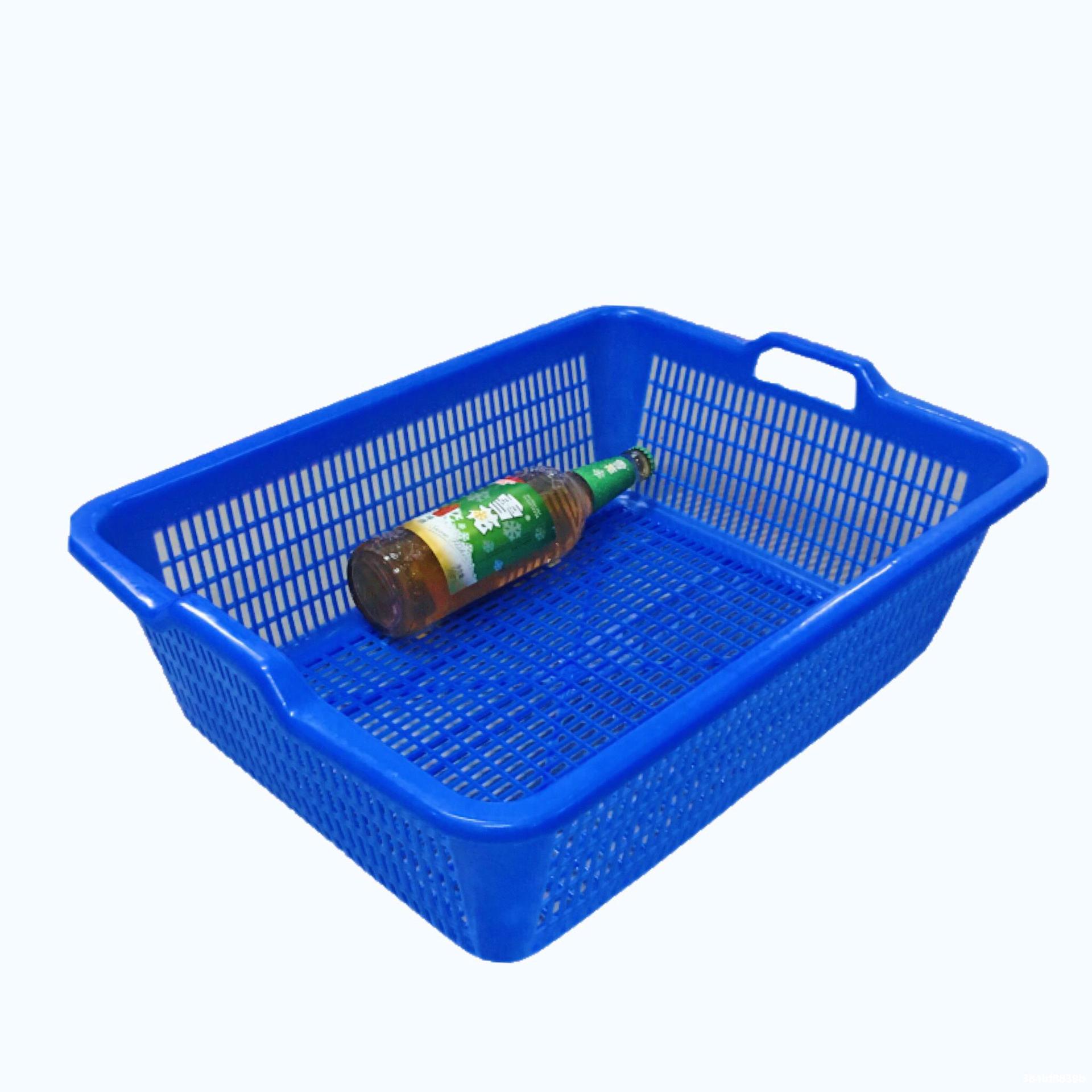 厨房洗菜篮蔬菜彩色塑料篮子配货框子长方形周转框大号收纳筐