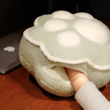 猫爪抱枕暖手捂空调毯毛绒玩具三合一车载办公室礼品定 制加logo