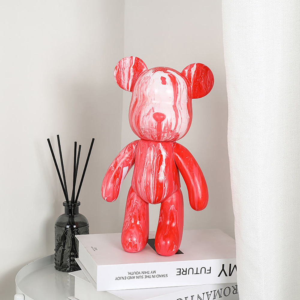 手工亲子玩具流体画流体熊diy 创意摆件家居摆件潮流熊公仔流体熊