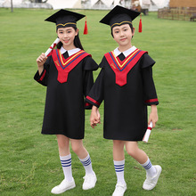 儿童博士服幼儿园毕业照服装中小学生毕业演出礼服夏季套装学士帆