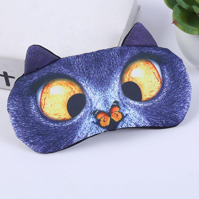 Sleeping Eye Mask New Creative Cute Stereo Eye Mask Ice Eyeshade Cartoon Animal Shading Eye Mask in Stock