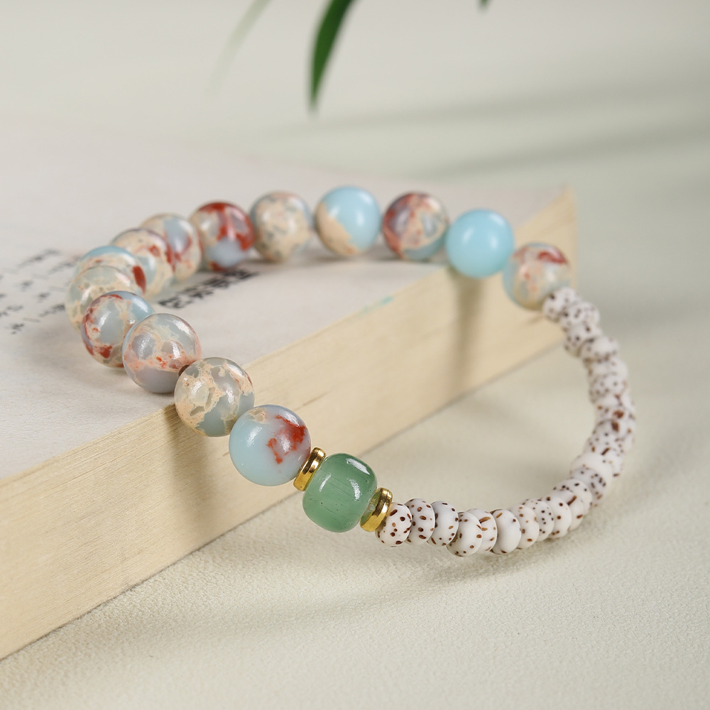 中式寿山石手串diy星月菩提子男女清冷小众手链文玩流行文艺手串