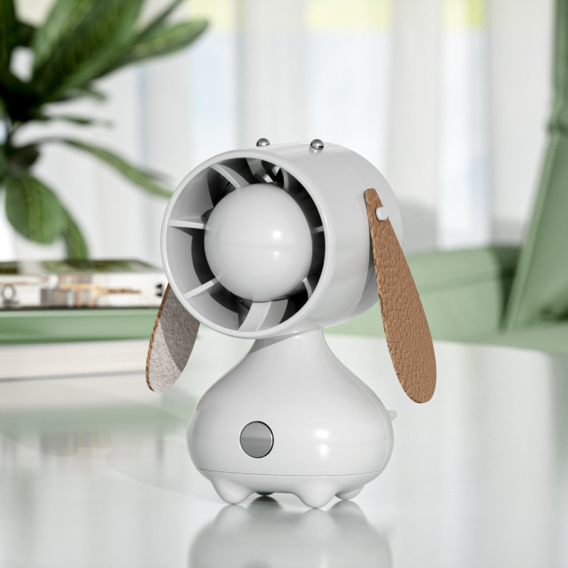 2023 New Duoduo Dog Mini Fan USB Rechargeable Fan Student Dormitory Desktop Portable Little Fan