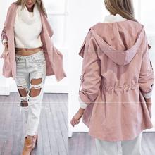 Loose lace-up raglan sleeve trench coat cardigan long-sleeve