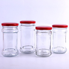 厂家批发280ml老干妈玻璃瓶 200ml辣椒酱瓶各种规格蜂蜜酱菜瓶