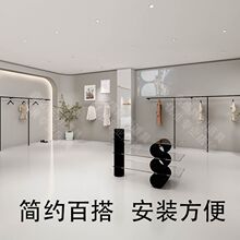 女装店衣架服装店展示架货架上墙童装店壁挂式挂衣架落地加厚黑色