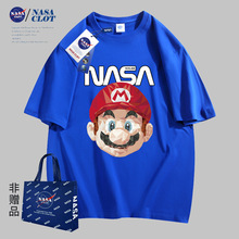 NASA夏男装马里奥T恤纯棉品质宽松短袖情侣个性潮牌休闲服饰上衣