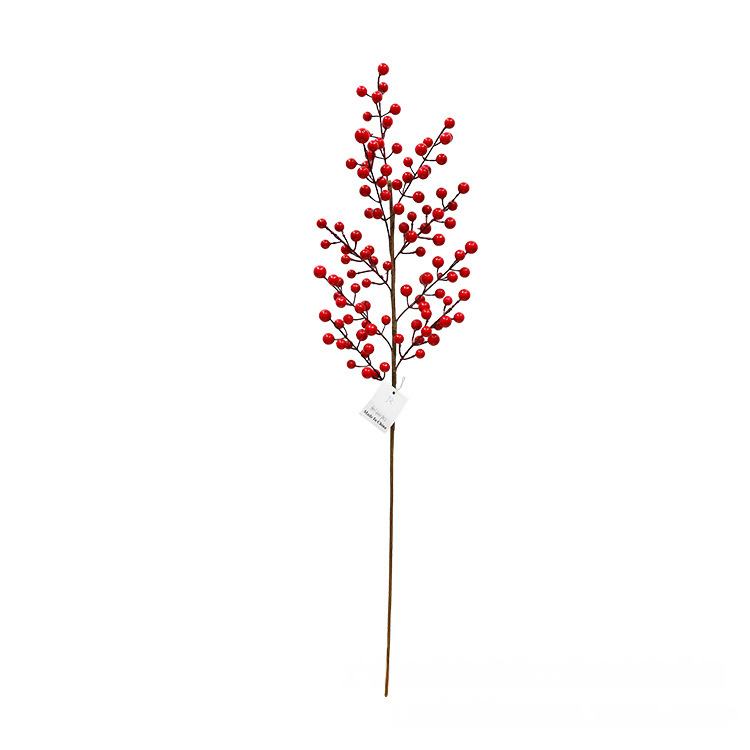 Lunar New Year Flower Spring Festival Fortune Fruit Artificial Holly Christmas Flower Arrangement Decoration Dining Table Berry Chinese Hawthorn Simulation Holly