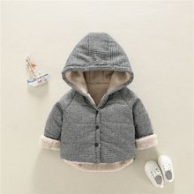婴儿分体套装童装棉衣冬装加绒加厚男女宝宝0-5岁小童带帽外套厚