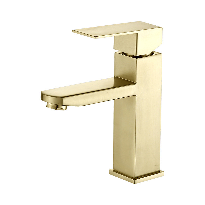 Factory Wholesale 304 Stainless Steel Basin Faucet Hot and Cold Bathroom Washbasin Counter Basin Faucet Water Tap