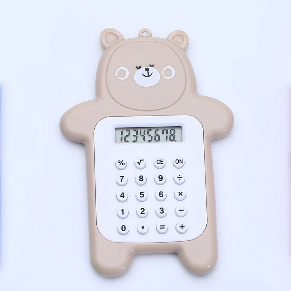 Factory Direct Supply Mini Mini Cute Bear Expression Calculator Portable Easy to Carry Small Cartoon Calculator