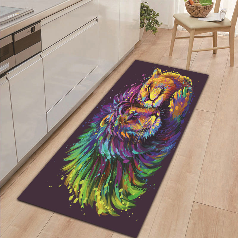 Cross-Border Flannel Foot Mat Animal Floor Mat Home Bathroom Kitchen Anti-Slip Carpet Floor Mat