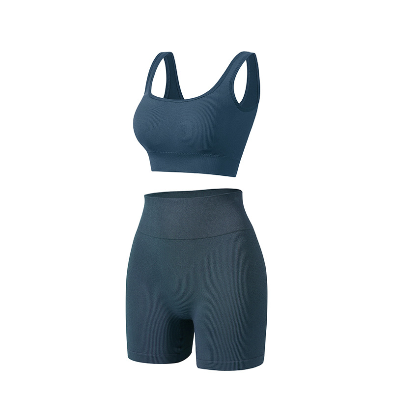 European and American Wireless Underwear Women's Sports Push up Comfort Yoga Beautiful Vest Shockproof Bra Boxers Suit
