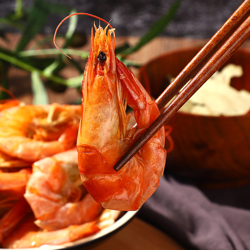 烘烤虾干250g 海鲜干货黑虎虾干 福建特产海鲜零食小吃即食烤虾干