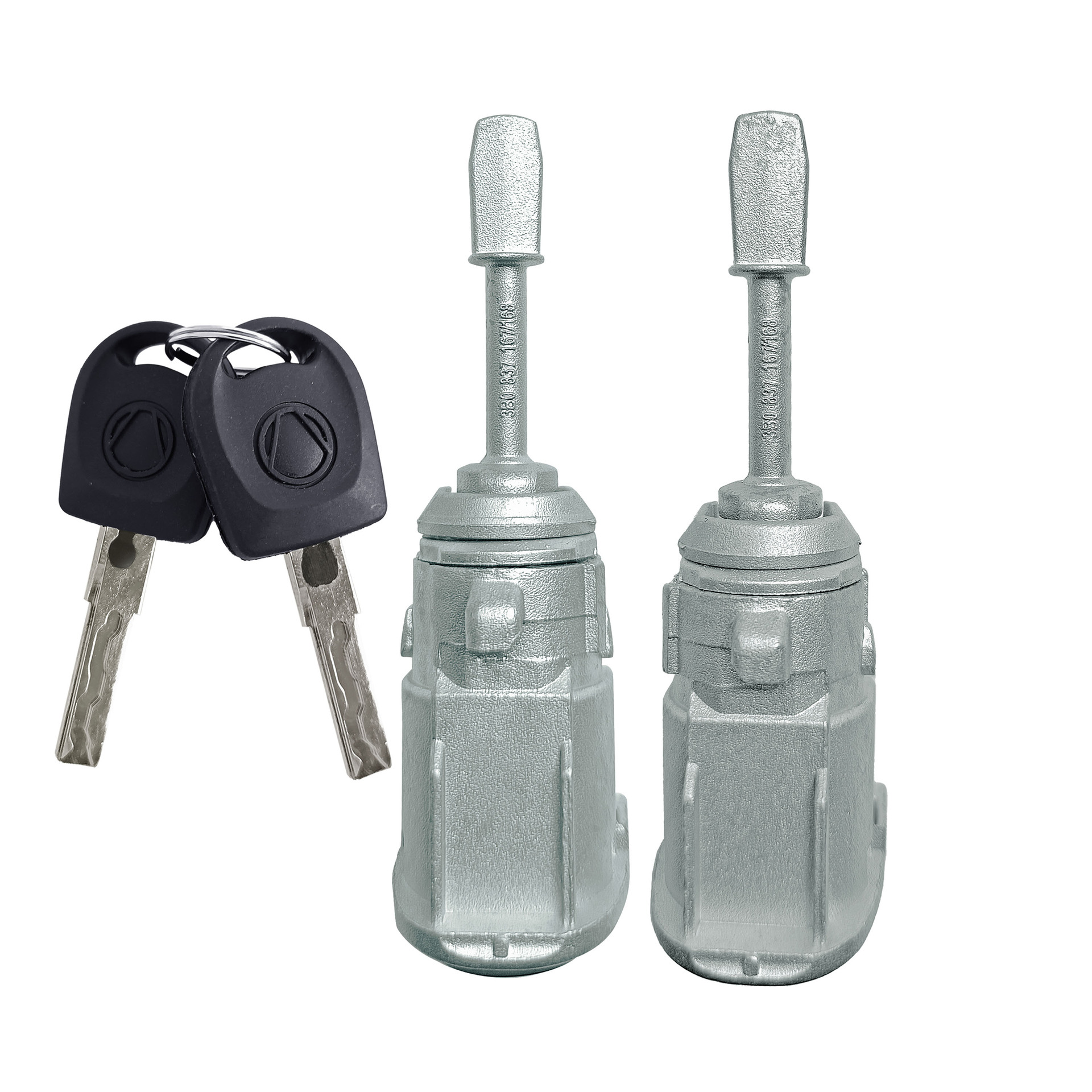 适用大众朗逸 领驭左右门锁双把钥匙 门锁芯配件oe:3b0837167 168