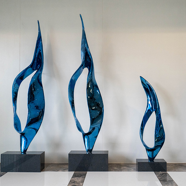 酒店大堂售楼处大厅景观落地摆件创意室内不锈钢艺术雕塑-阿里巴巴