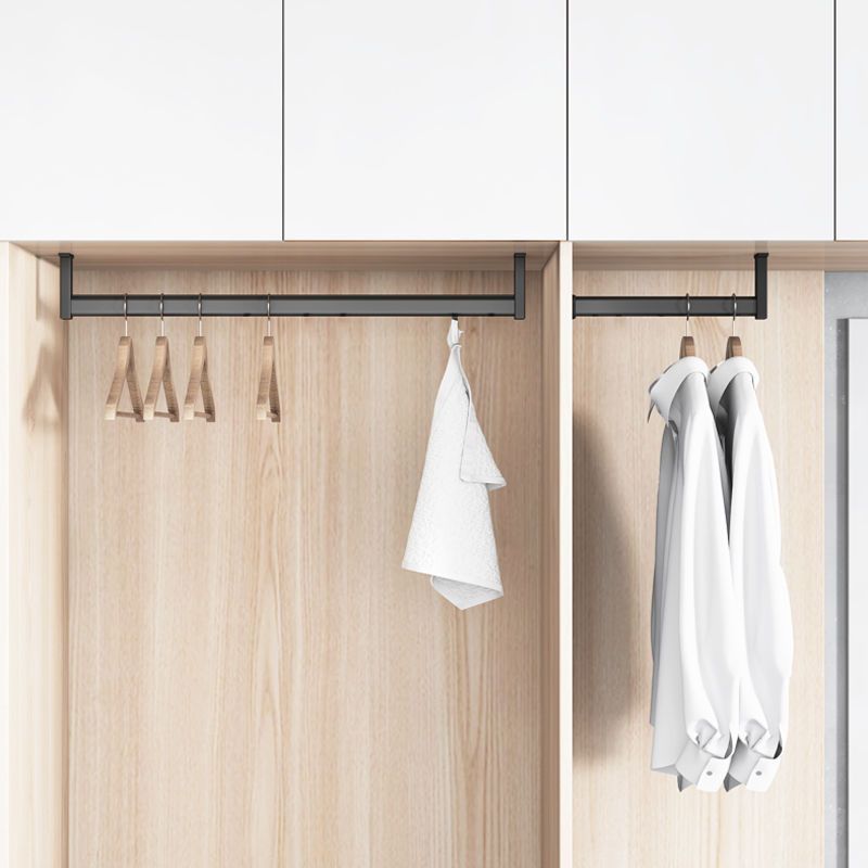 衣柜顶装挂u形吊杆柜内挂衣柜挂衣横杆衣柜挂架衣杆