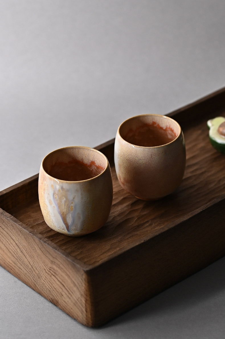 景德镇手拉坯霞光原矿窑变釉陶瓷闻香杯中号主人杯茶杯产地货源