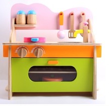 娃娃 家 厨房 玩具儿童厨房木制木质灶台煤气灶过家家套装玩具