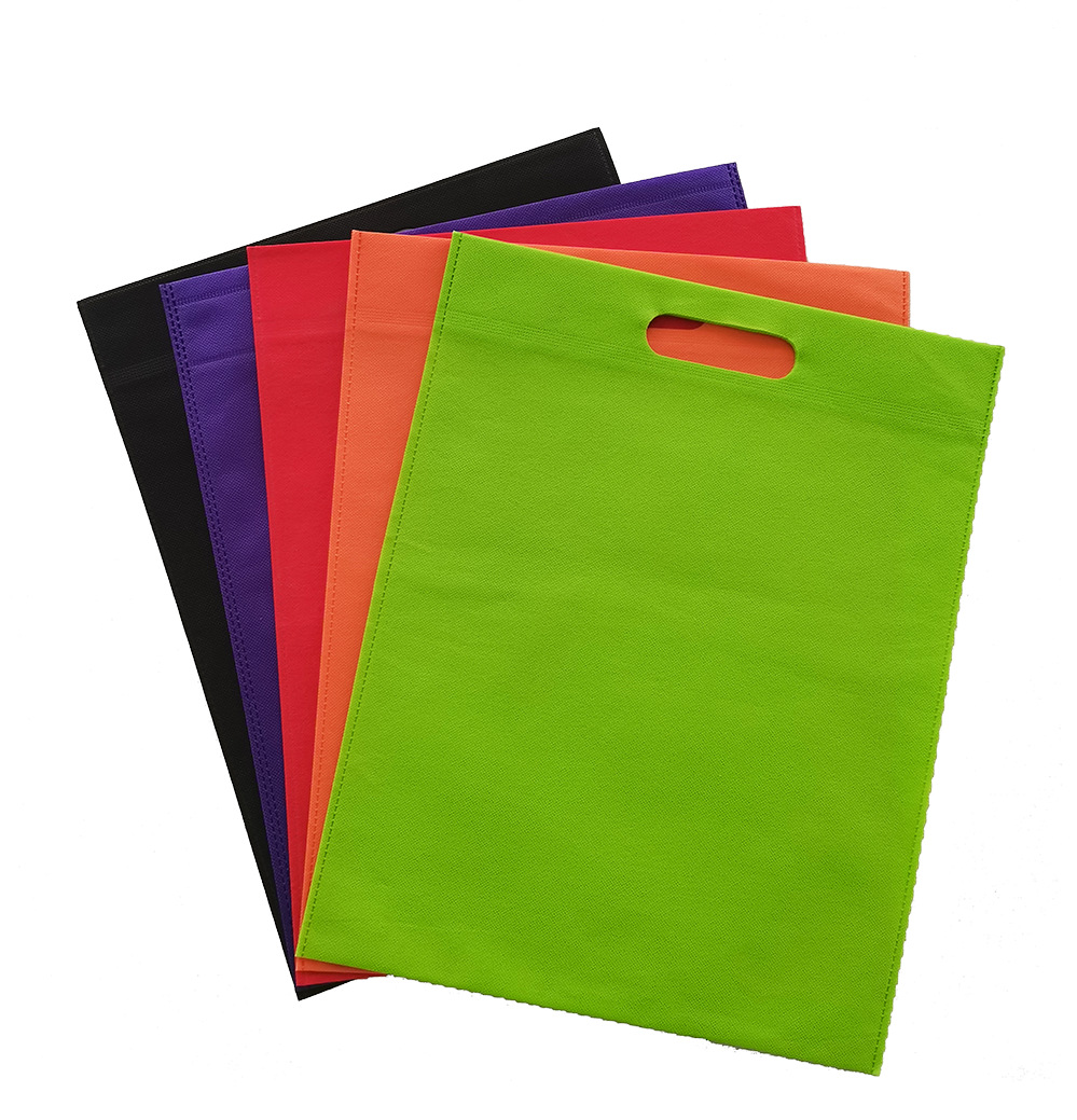 现货无纺布平口袋打孔袋定做手提袋子厂家定制可印logo购物袋定制