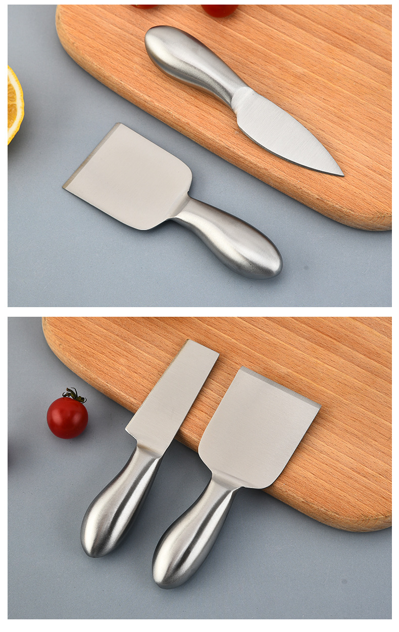 新品不锈钢芝士刀套装 奶酪蛋糕叉 不锈钢牛油刀家用奶酪刀六件套