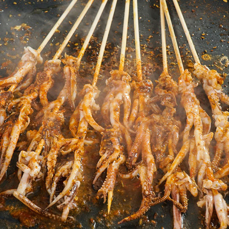 铁板鱿鱼速冻新鲜须串章鱼串八爪鱼串烧章鱼足烤海鲜食材批发