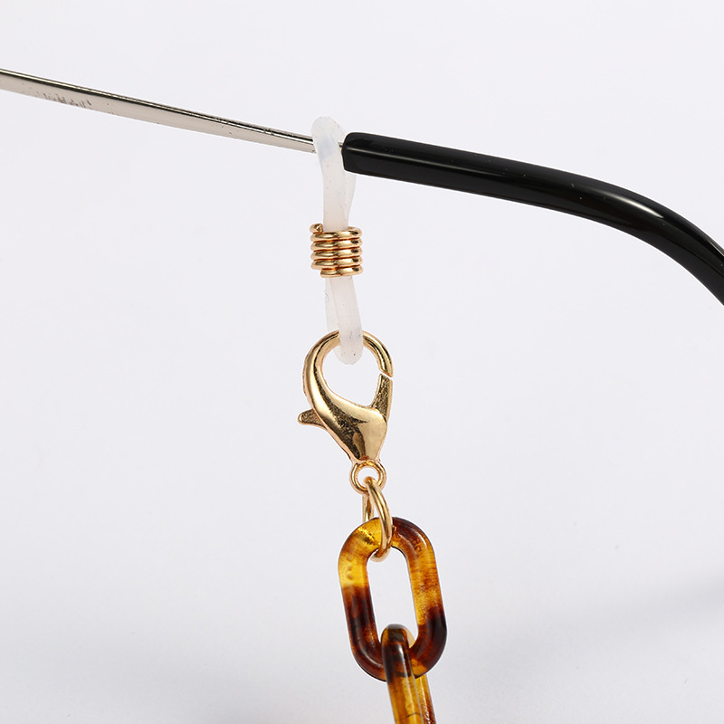 新款玳瑁色时尚亚克力眼镜链防滑链 眼镜挂链ins风网红同款防掉带