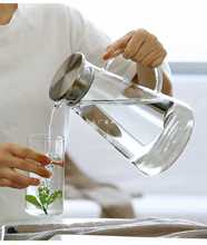 批发玻璃冷水壶耐热高温2L大容量加厚晾凉杯家用防爆白开水瓶果汁