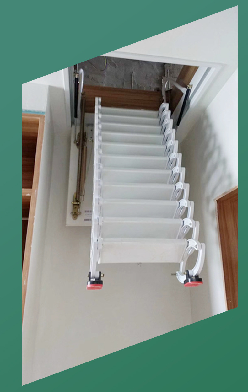 伸缩阁楼楼梯加厚家用室内楼梯别墅复式拉伸楼梯 阁楼升降梯 爬梯