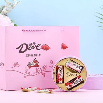德芙巧克力礼品盒创意糖果小零食马口铁包装盒喜糖盒子送男女朋友