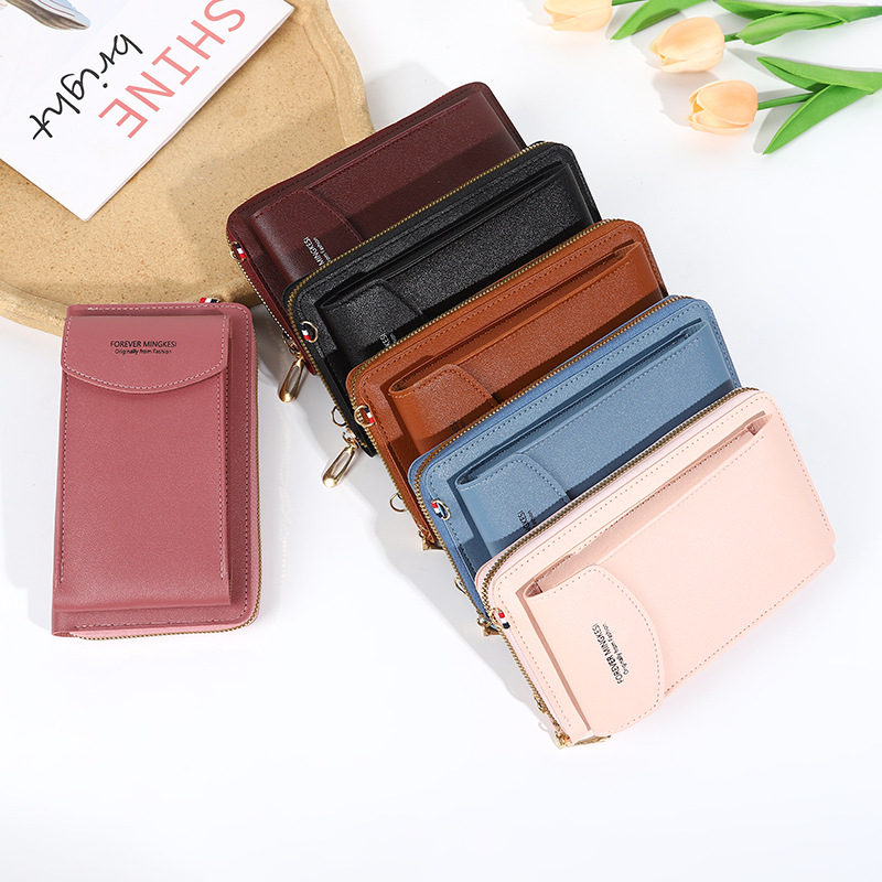 New Large Capacity Mobile Phone Bag Small One Shoulder Crossbody Zipper Bag Multi-Functional Long Clutch Women's Wallet Wholesale