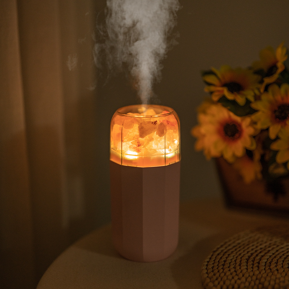 Cross-Border Salt Light Ore Humidifier USB Creative Home Car Mini Humidifier Hydrating Heavy Fog Atomizer