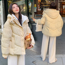 棉衣新款棉服2024宽松面包外套棉袄连帽小个子女装外套防寒服显瘦