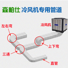 塑胶风管通风管道环保空调 室内送风 PP风管冷风机降温岗位通风